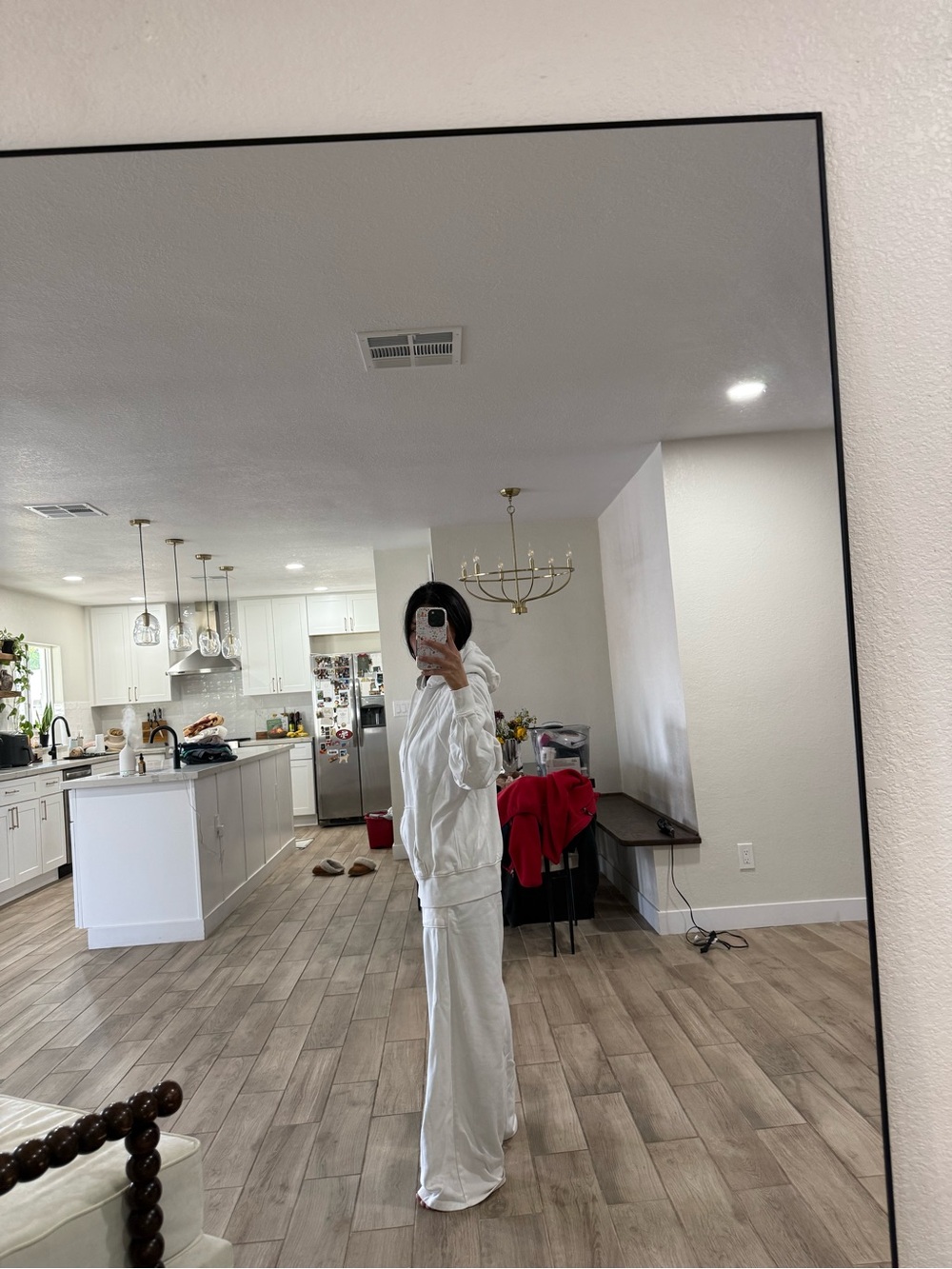H&M White Hoodie and Wide-Leg Pants Set - Picture 2 of 4
